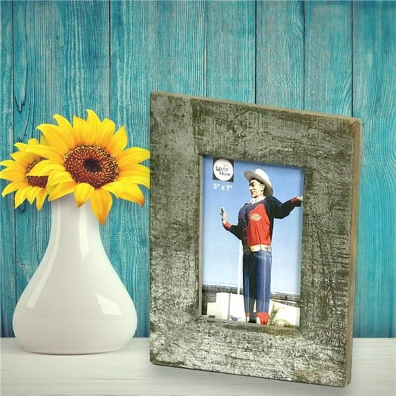 Metrotex Designs 72019 5 x 7 in. Silver Washed Reclaimed Wood Frame