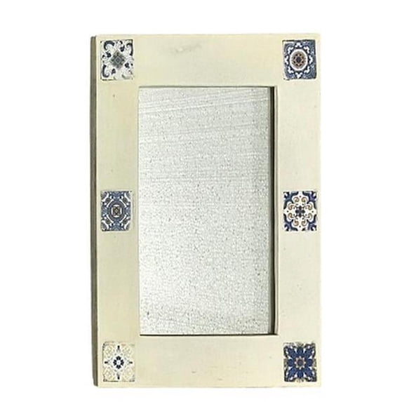 Metrotex Designs 79055 13.25 x 0.5 x 17 in. Azulejos Vanity Wall Mirror