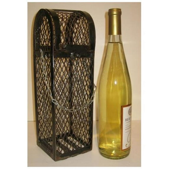 Metrotex Designs 86642 4 x 4 x 14 in. Mesh Single Bottle Wine Dome for 26642 - Natural