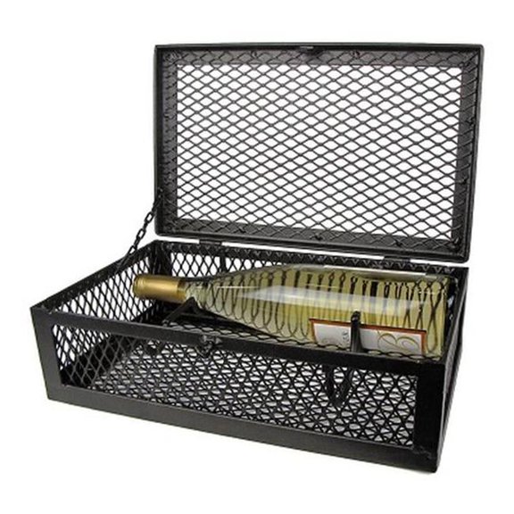 Metrotex Designs 89643 14 x 9 x 5 in. Mesh Two Bottle Wine Box for 19643 - Textured Bronze