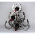 thumbnail image 1 of Metrotex Designs Western Heritage Horseshoe Pyramid 6 Bottle Tabletop Wine Rack, 1 of 2