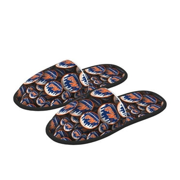 Mets Baseball Team Customized Luxury Plush Home Slippers for Men and Women Non-Slip EVA Soles Hotel Hot Spring Slippers Deodorant Four Seasons Home Shoes