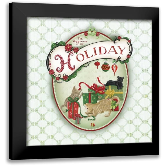 Metz, Andi 12x12 Black Modern Framed Museum Art Print Titled - Pet Christmas II