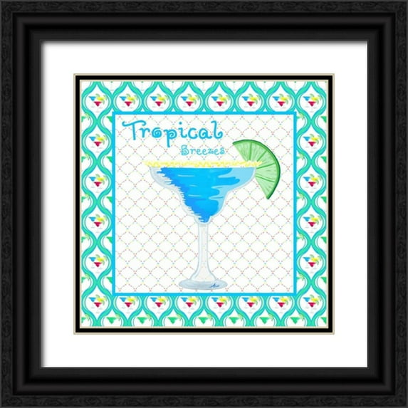 Metz, Andi 12x12 Black Ornate Wood Framed with Double Matting Museum Art Print Titled - Margarita I