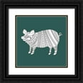 thumbnail image 1 of Metz, Andi 12x12 Black Ornate Wood Framed with Double Matting Museum Art Print Titled - Ornate Farm III, 1 of 4
