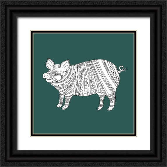 Metz, Andi 12x12 Black Ornate Wood Framed with Double Matting Museum Art Print Titled - Ornate Farm III