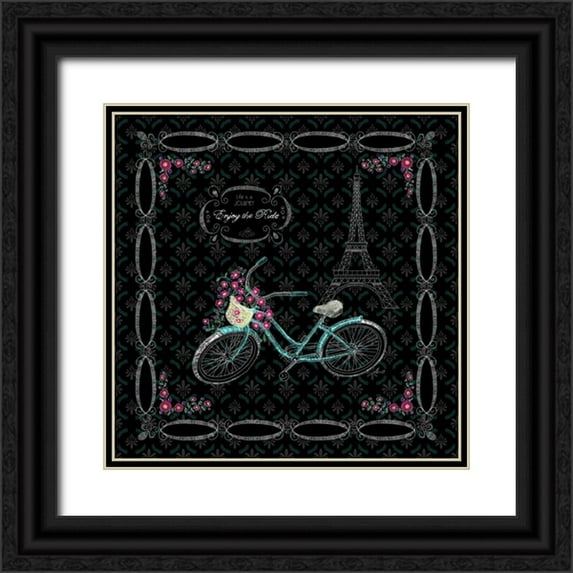 Metz, Andi 12x12 Black Ornate Wood Framed with Double Matting Museum Art Print Titled - Parisian Tour II