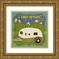 thumbnail image 1 of Metz, Andi 12x12 Gold Ornate Wood Framed with Double Matting Museum Art Print Titled - Camping IV, 1 of 4