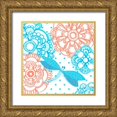 thumbnail image 1 of Metz, Andi 12x12 Gold Ornate Wood Framed with Double Matting Museum Art Print Titled - Mandala Dragonfly Square, 1 of 4