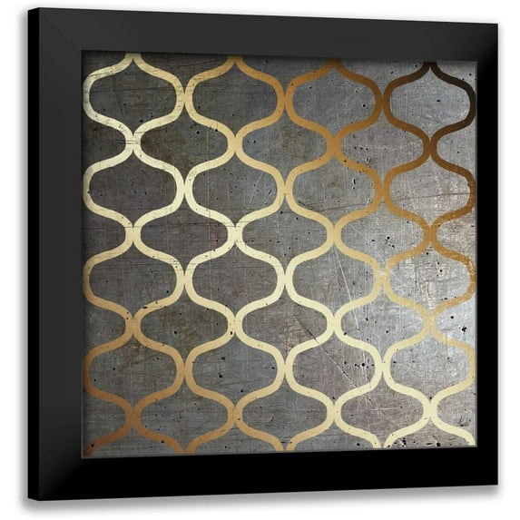 Metz, Andi 15x15 Black Modern Framed Museum Art Print Titled - Metallic Nature Background