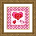 thumbnail image 1 of Metz, Andi 15x15 Gold Ornate Wood Framed with Double Matting Museum Art Print Titled - Art for the Heart III, 1 of 4