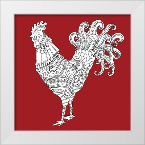 Metz, Andi 15x15 White Modern Wood Framed Museum Art Print Titled - Ornate Farm II