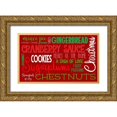 thumbnail image 1 of Metz, Andi 18x12 Gold Ornate Wood Framed with Double Matting Museum Art Print Titled - Christmas Kitchen Typography, 1 of 4