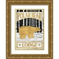 thumbnail image 1 of Metz, Andi 18x24 Gold Ornate Wood Framed with Double Matting Museum Art Print Titled - Winter Lodge Sign I, 1 of 4
