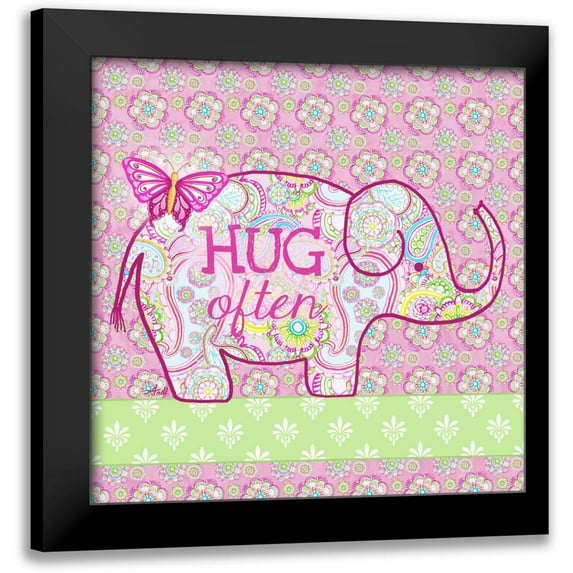 Metz, Andi 20x20 Black Modern Framed Museum Art Print Titled - Elephant I