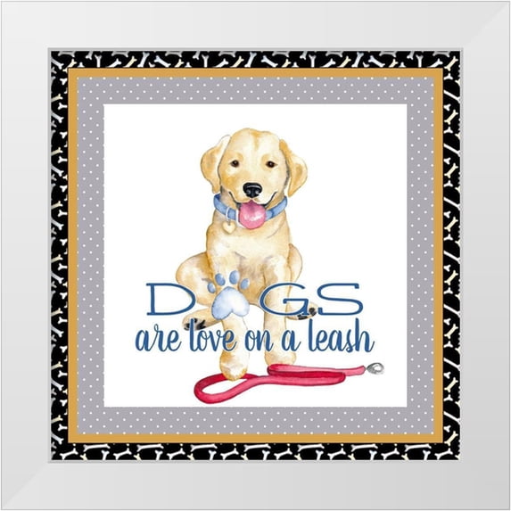 Metz, Andi 20x20 White Modern Wood Framed Museum Art Print Titled - A Dogs Life I