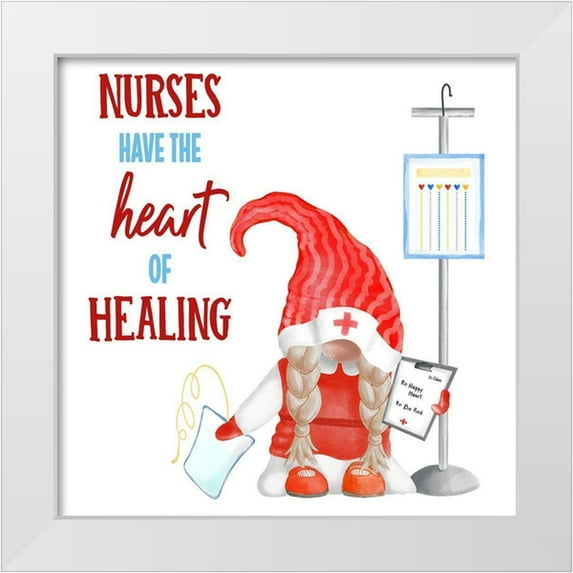 Metz, Andi 20x20 White Modern Wood Framed Museum Art Print Titled - Gnome Health III