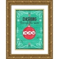 thumbnail image 1 of Metz, Andi 23x32 Gold Ornate Wood Framed with Double Matting Museum Art Print Titled - Dashing Through The Snow, 1 of 4