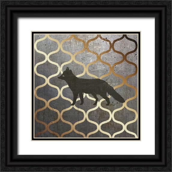 Metz, Andi 26x26 Black Ornate Wood Framed with Double Matting Museum Art Print Titled - Metallic Nature III