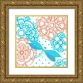 thumbnail image 1 of Metz, Andi 26x26 Gold Ornate Wood Framed with Double Matting Museum Art Print Titled - Mandala Dragonfly Square, 1 of 4