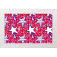 thumbnail image 1 of Metz, Andi 32x21 White Modern Wood Framed Museum Art Print Titled - Patriotic Paisley II, 1 of 4