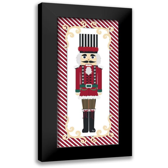 Metz, Andi 8x14 Black Modern Framed Museum Art Print Titled - Nutcracker On Red Stripe III