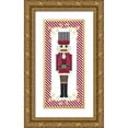 thumbnail image 1 of Metz, Andi 8x14 Gold Ornate Wood Framed with Double Matting Museum Art Print Titled - Nutcracker On Red Stripe III, 1 of 4