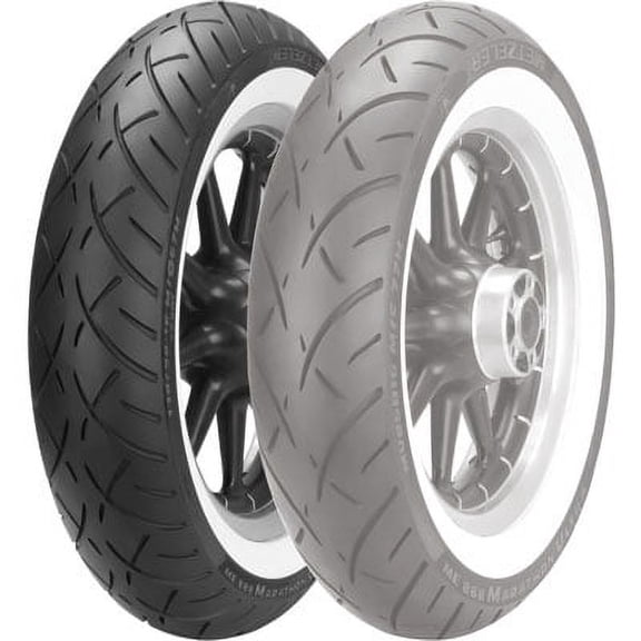 Metzeler ME888 Marathon Ultra Front Motorcycle Tire 100/90-19 (57H) Wide White Wall for Yamaha V-Star 650 Custom 1998-2011