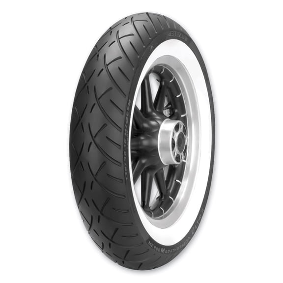 Metzeler ME888 Marathon Ultra Front Motorcycle Tire 130/90-16 (67H) Wide White Wall for Kawasaki Vulcan Classic VN900 2006-2018