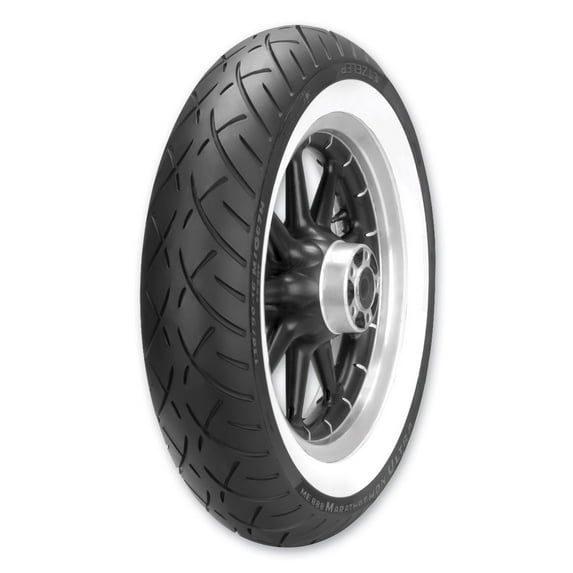 Metzeler ME888 Marathon Ultra Front Motorcycle Tire MH90-21 (54H) Wide White Wall for Harley-Davidson CVO Dyna Super Glide FXDSE 2007-2008