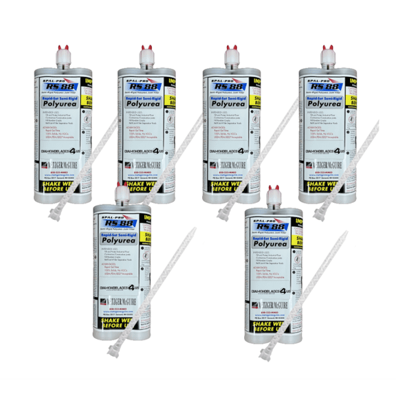 Metzger RS88 Concrete Crack Repair Joint filler 600ml Polyurea Standard Gray (6-Pack)