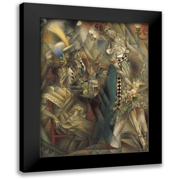 Metzinger, Jean 15x18 Black Modern Framed Museum Art Print Titled - Dancer in a Cafe