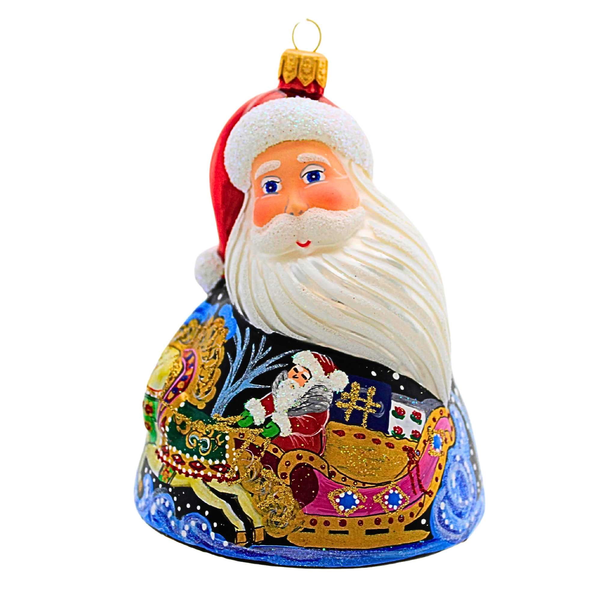 Metzler Bros. 5.00In Santa With A Landscape, Glass, 9149102