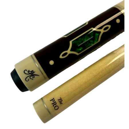 Meucci SB5-G Handcrafted Billiards Pool Cue Stick + PRO SHAFT - Green + HARD CASE