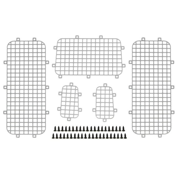 Meus Racing 5Pcs Stainless Steel Car Window Mesh Metal Window Mesh Protective Net For TRX4M Land rover Defender
