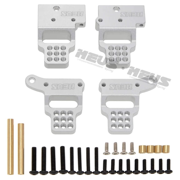 Meus Racing Aluminum Multi-hole Shock Mount Metal Adjustable Shock Tower Bracket for TRX4M Bronco Defender - SILVER