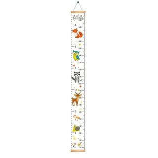 VICOODA Baby Height Growth Chart Hanging Rulers Kids Room Wall Wood Frame Fabric  Ruler Room Decoration Children Room Decor Wall Hanging Height Measure Ruler  Gifts 