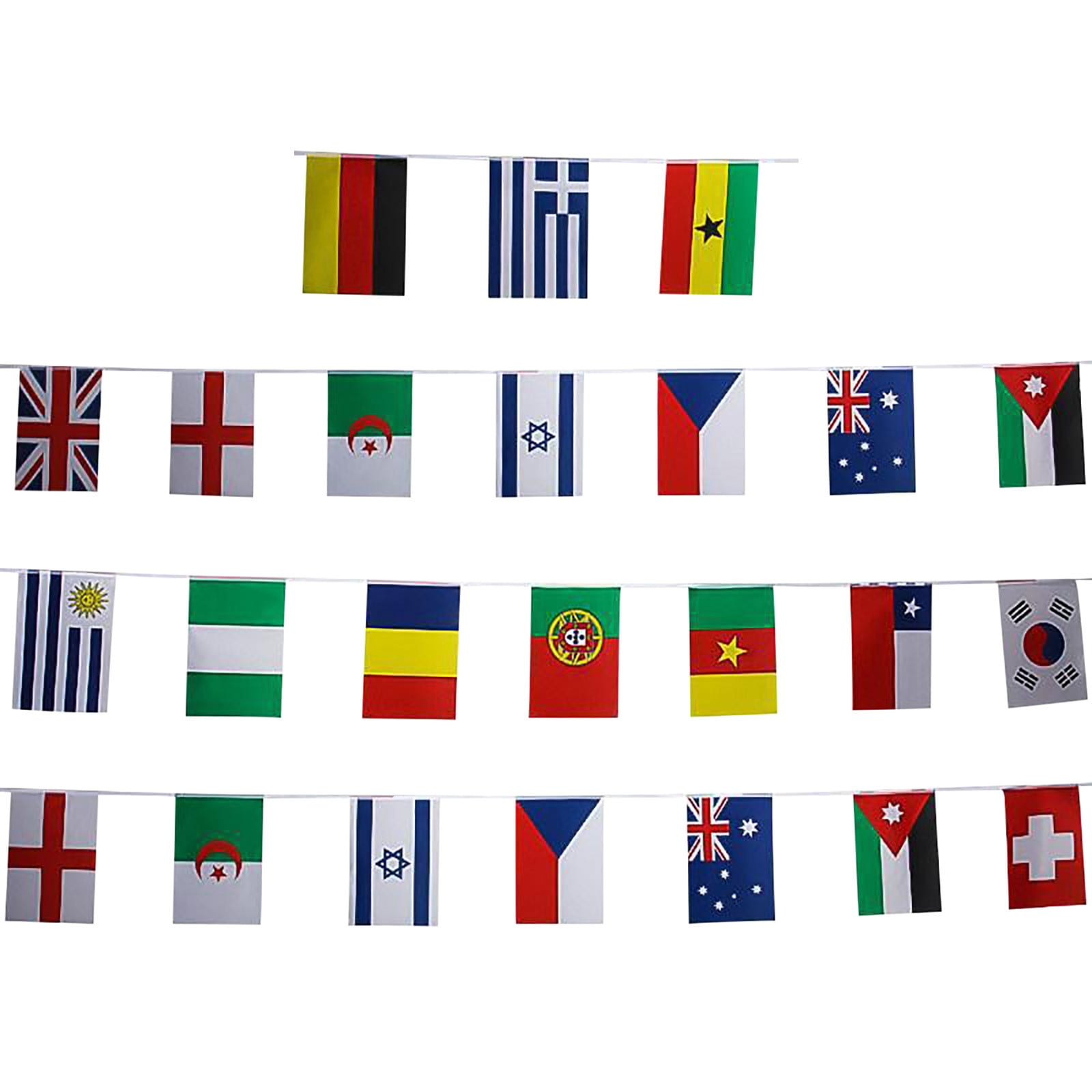 Meuva Cup Championship String Flag, European 24 Flags String