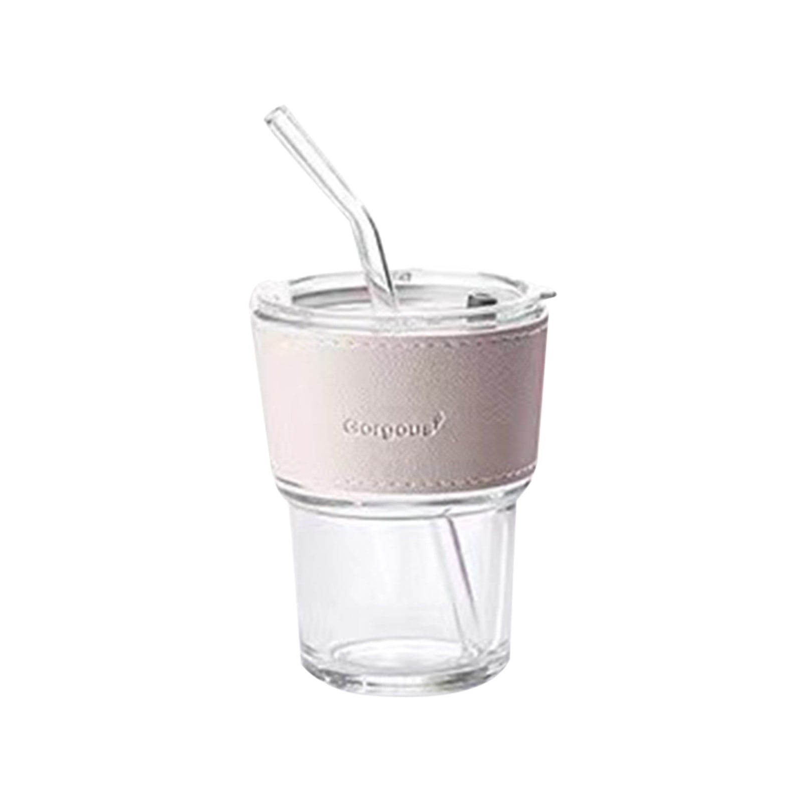Meuva Glass High Value Beverage Cup Coffee Cup Double Drinking Straw