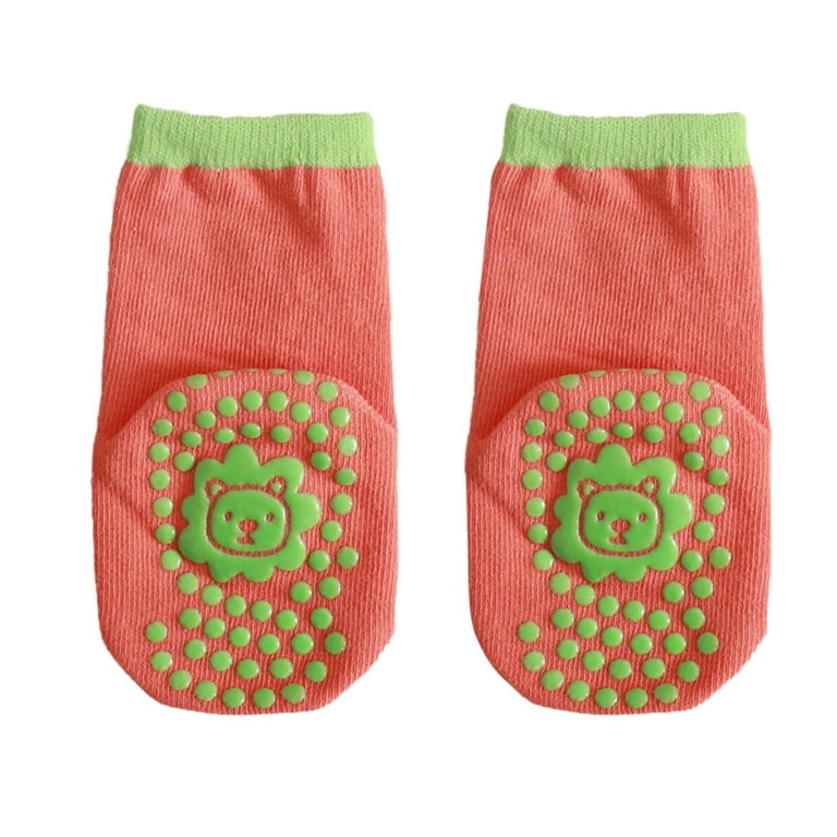 Meuva Kids Toddler Trampoline Grip Socks Anti Non Slip Sticky Grips Socks  Warm Socks Cute Socks Girls No Seam Socks Fruit Dark Clothes Toddler Socks  Non Slip Socks for 12 Months 