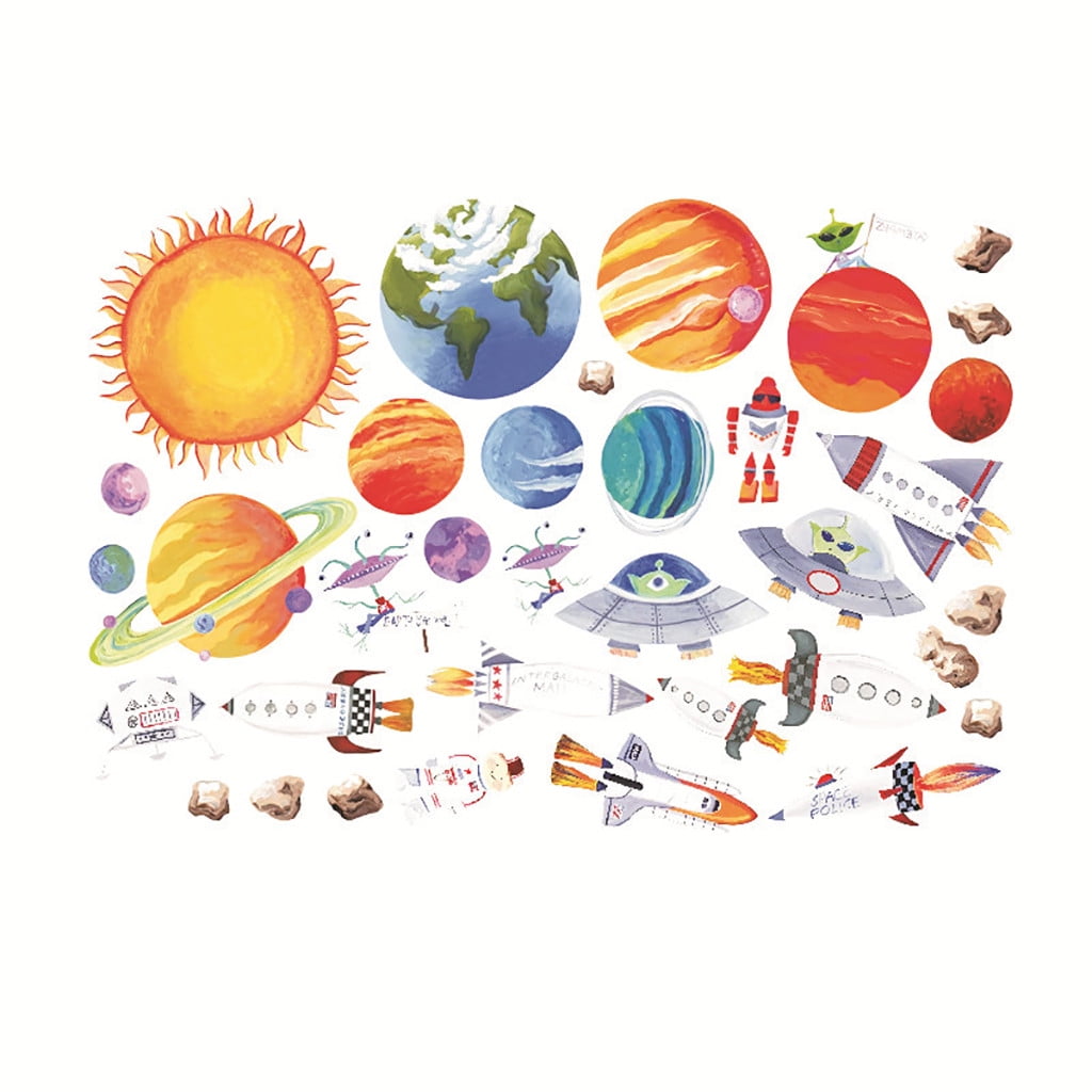 Meuva Wall Stickers Rocket Nine Wall Decoration Stickers