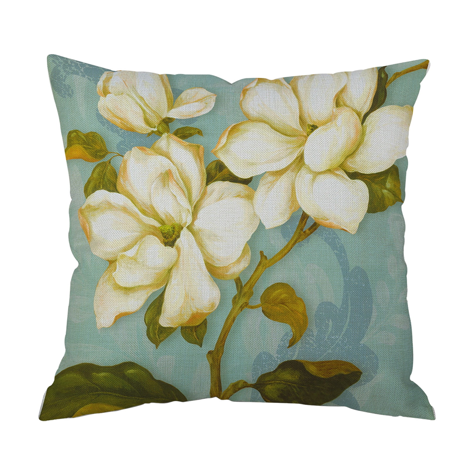 Meuva Simple And Creative Linen Pillowcase American Flower Cushion