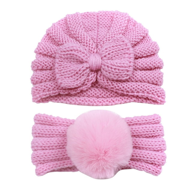 Meuva Toddler Baby Boys Girls Knitted Cap Beaniess Knotted Elastics