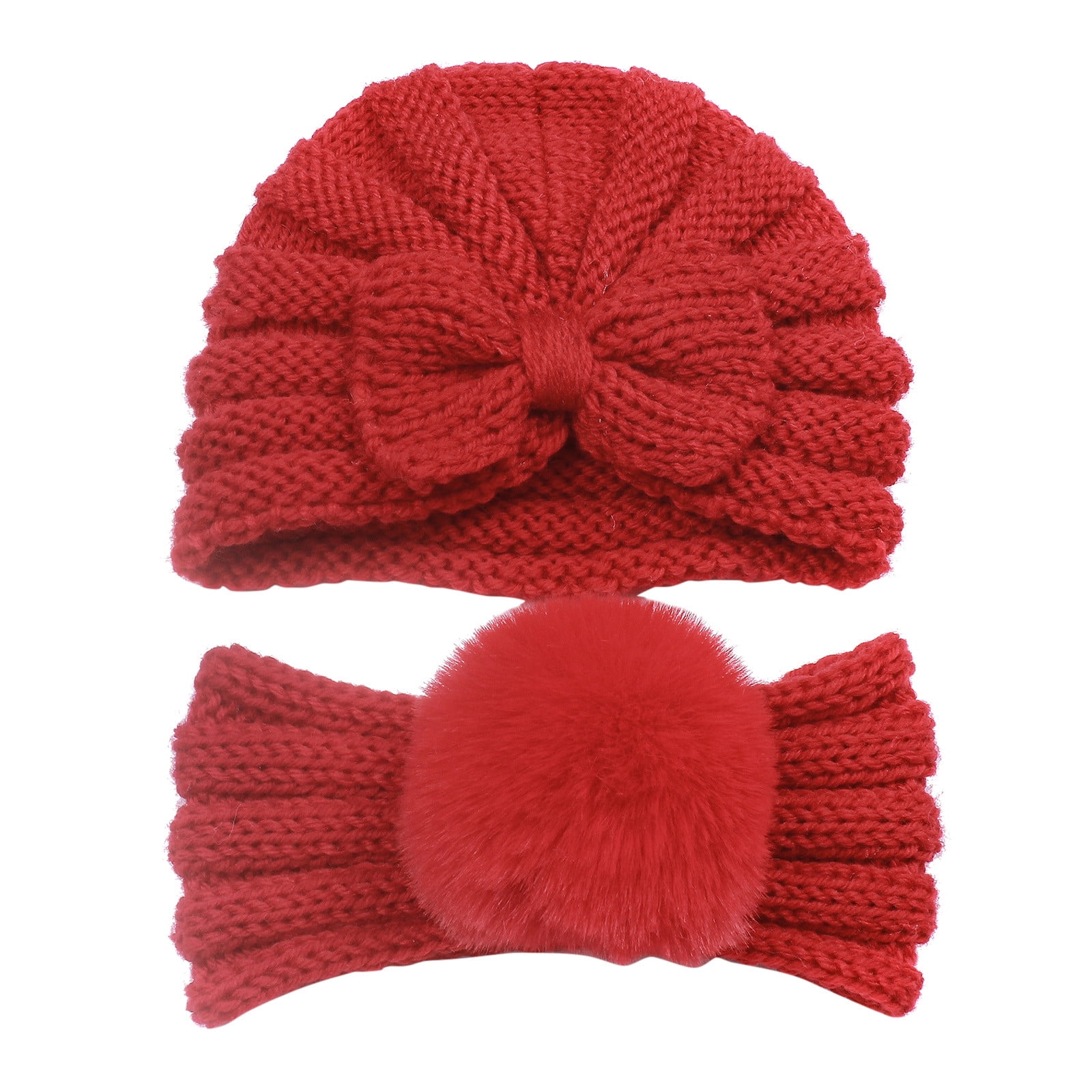 Meuva Toddler Baby Boys Girls Knitted Cap Beaniess Knotted Elastics