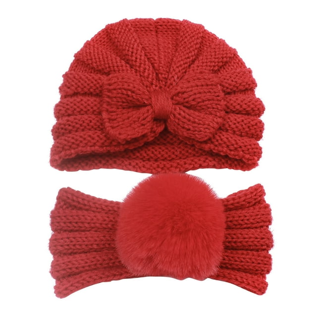 Meuva Toddler Baby Boys Girls Knitted Cap Beaniess Knotted Elastics