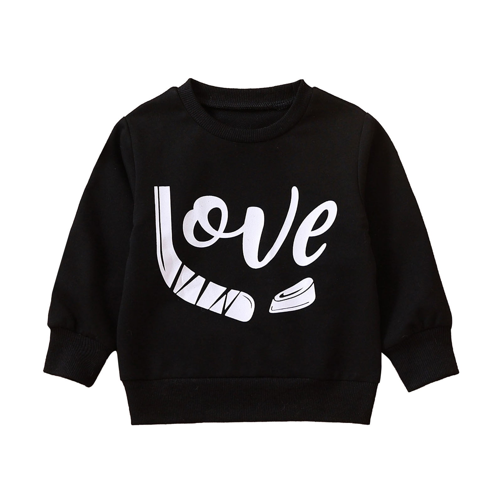 Meuva Toddler Boys Girls Long Sleeve Letter Printed T Shirt Pullover