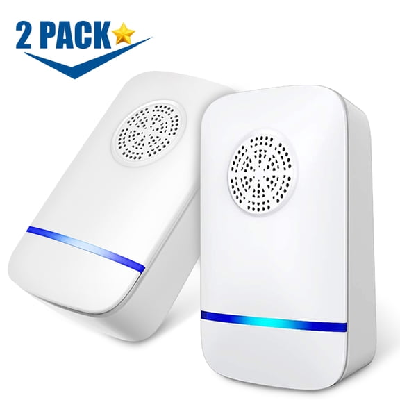 Meuvax 2 Pack Electronic Indoor Pest Control Plug in for Insects, Mice, Bugs, Mosquito, Spider, Rodent, Roach, Mosquito Repelent for House, Kitchen, Garage, Warehouse, Office