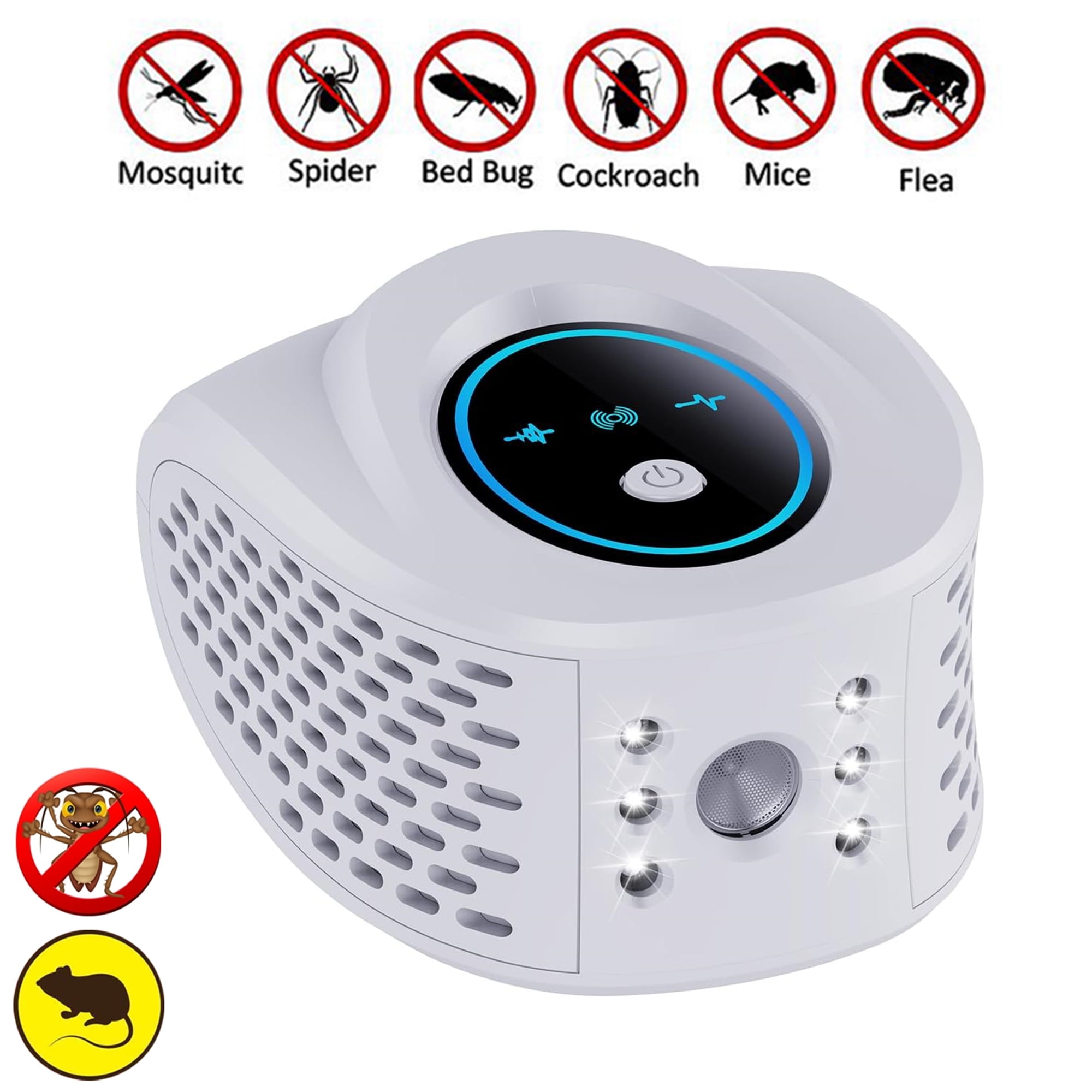 Meuvax 360° Ultrasonic Rodent Repelent, Electronic Pest Control Plug in ...