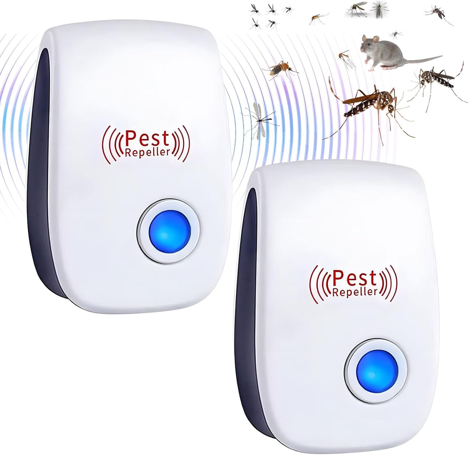 Mice Insect Meuvax Electronic Mouse Repellent, Indoor Ultrasonic Pest Rodent ...
