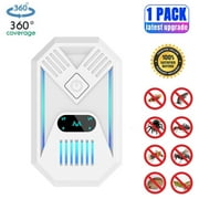 Meuvax Electronic Pest Control Plug in Indoor for Mice, Bug, Rodent, Mosquito, Roach, Ant, Mouse, Cockroaches, Ultrasonic Pest Repeller for House, Attic, Barns, Garage, Warehouse, Office